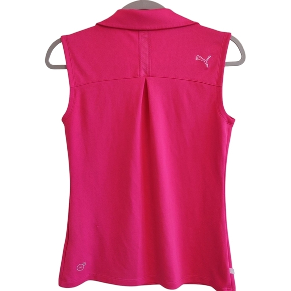 Puma Pink Sleeveless Polo Top Women's Size Small - Picture 2 of 6